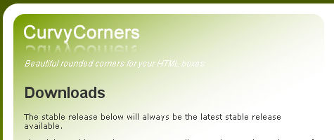 CurvyCorners - Beautiful rounded corners for your HTML boxes rounded corners 4 Rounded Corners with JQuery and CSS