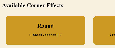 jQuery Corner Demo rounded corners 6 Rounded Corners with JQuery and CSS